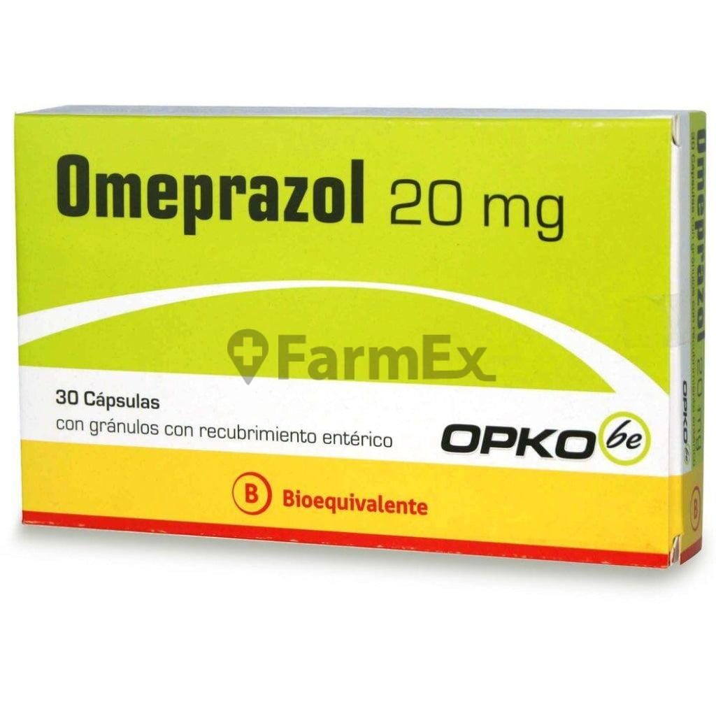 Omeprazol 20 mg x 30 cápsulas "Ley Cenabast" Farmex-BanMedica-Persistente
